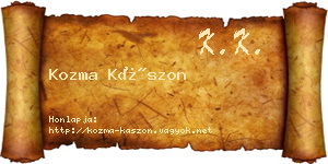 Kozma Kászon névjegykártya